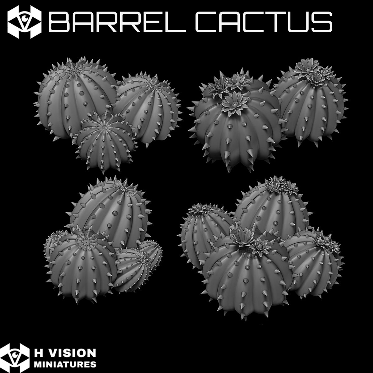 Official H Vision Miniatures Barrel Cactus render 3