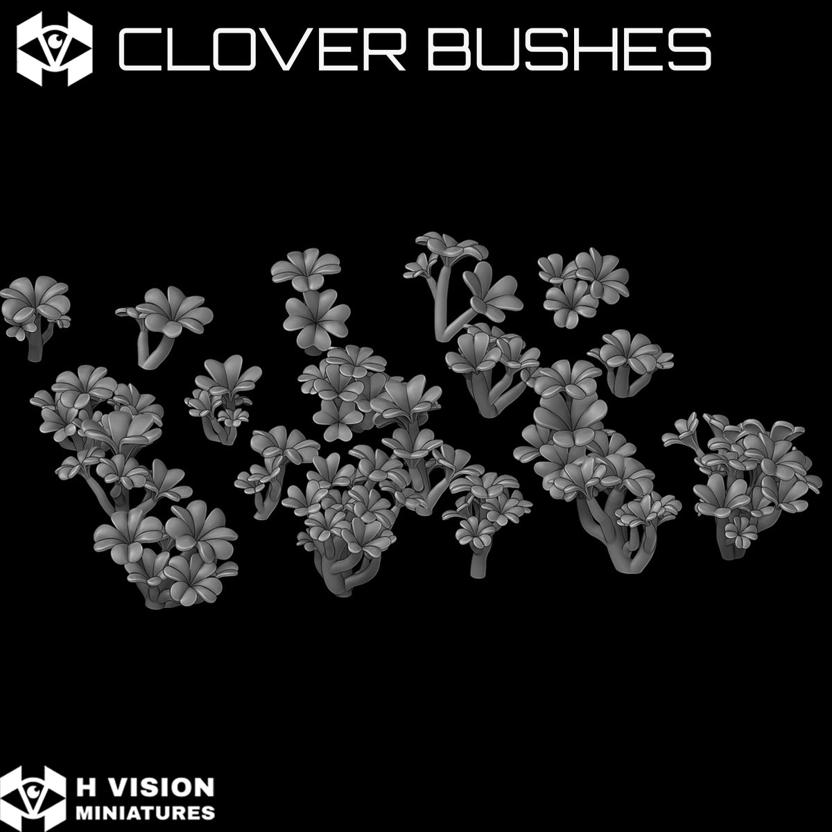Official H Vision Miniatures Clover Bushes render 2
