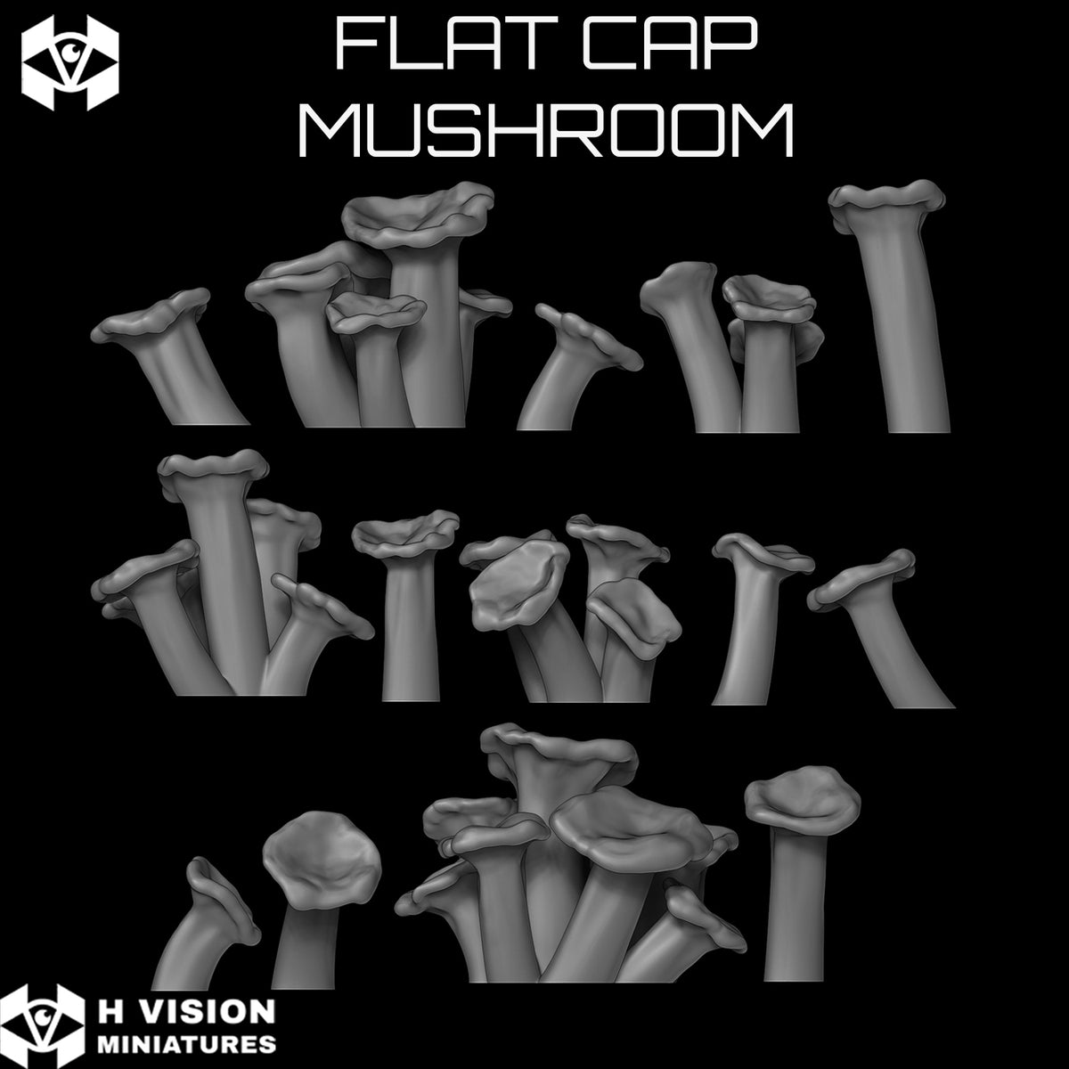 Official H Vision Miniatures Flat Cap Mushroom render 2