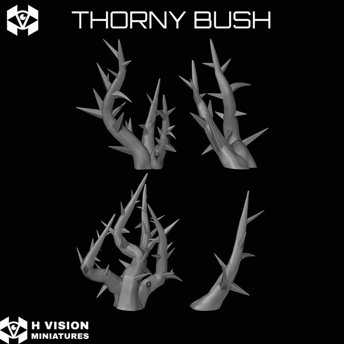 Official H Vision Miniatures Thorny Bush render 6