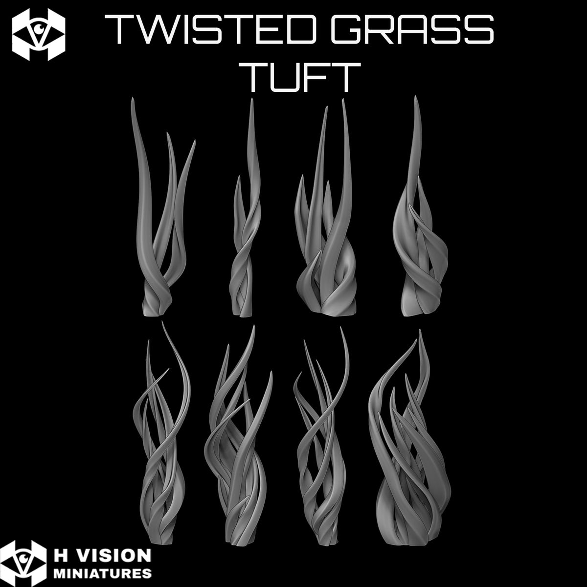 Official H Vision Miniatures Twisted Grass Tuft render 4
