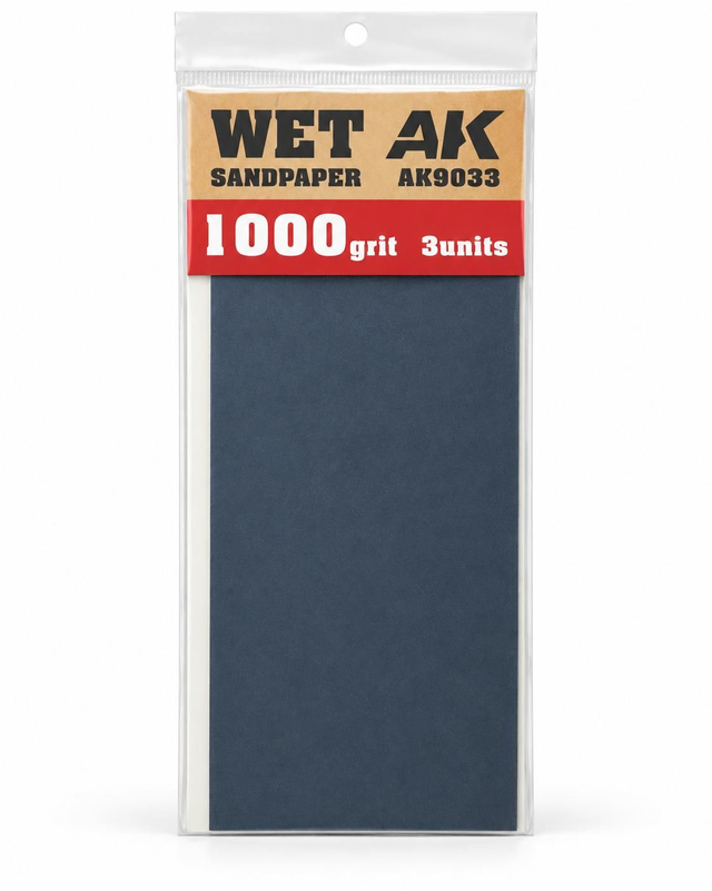 AK Interactive 1000 grit wet sandpaper for model preparation