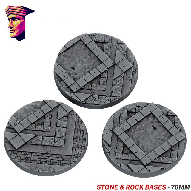 Stone & Rock Scenic Bases – 70mm x3