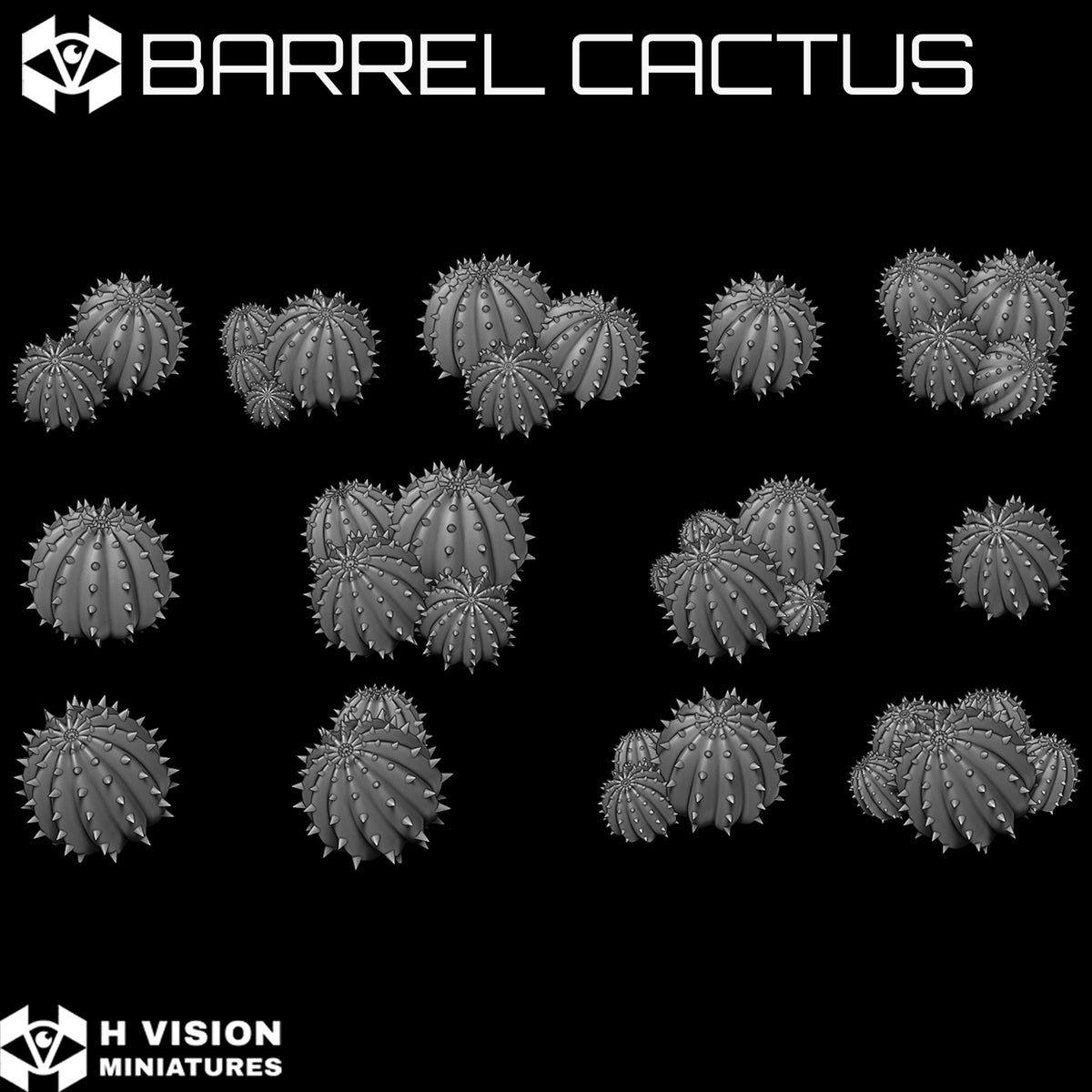 Official H Vision Miniatures Barrel Cactus render 2