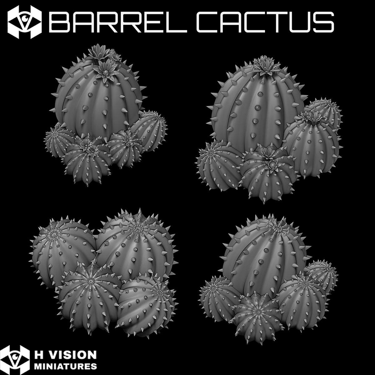 Official H Vision Miniatures Barrel Cactus render 4