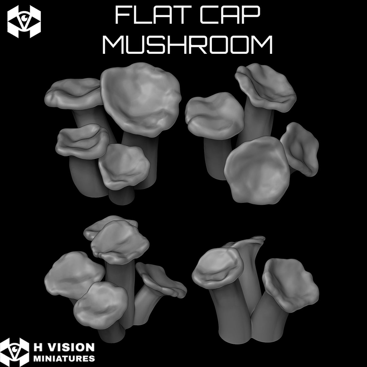 Official H Vision Miniatures Flat Cap Mushroom render 3