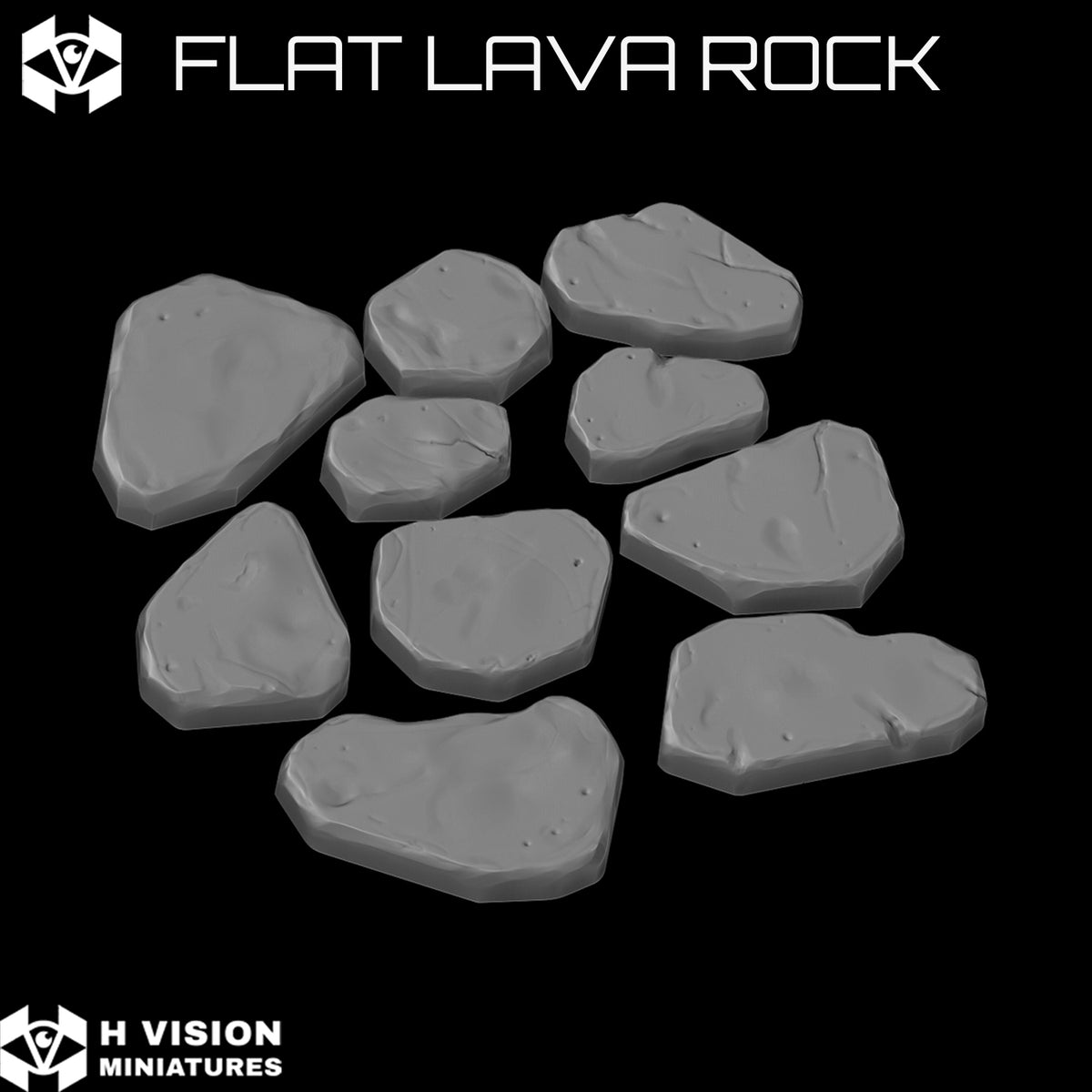 Official H Vision Miniatures Flat Lava Rock render 1