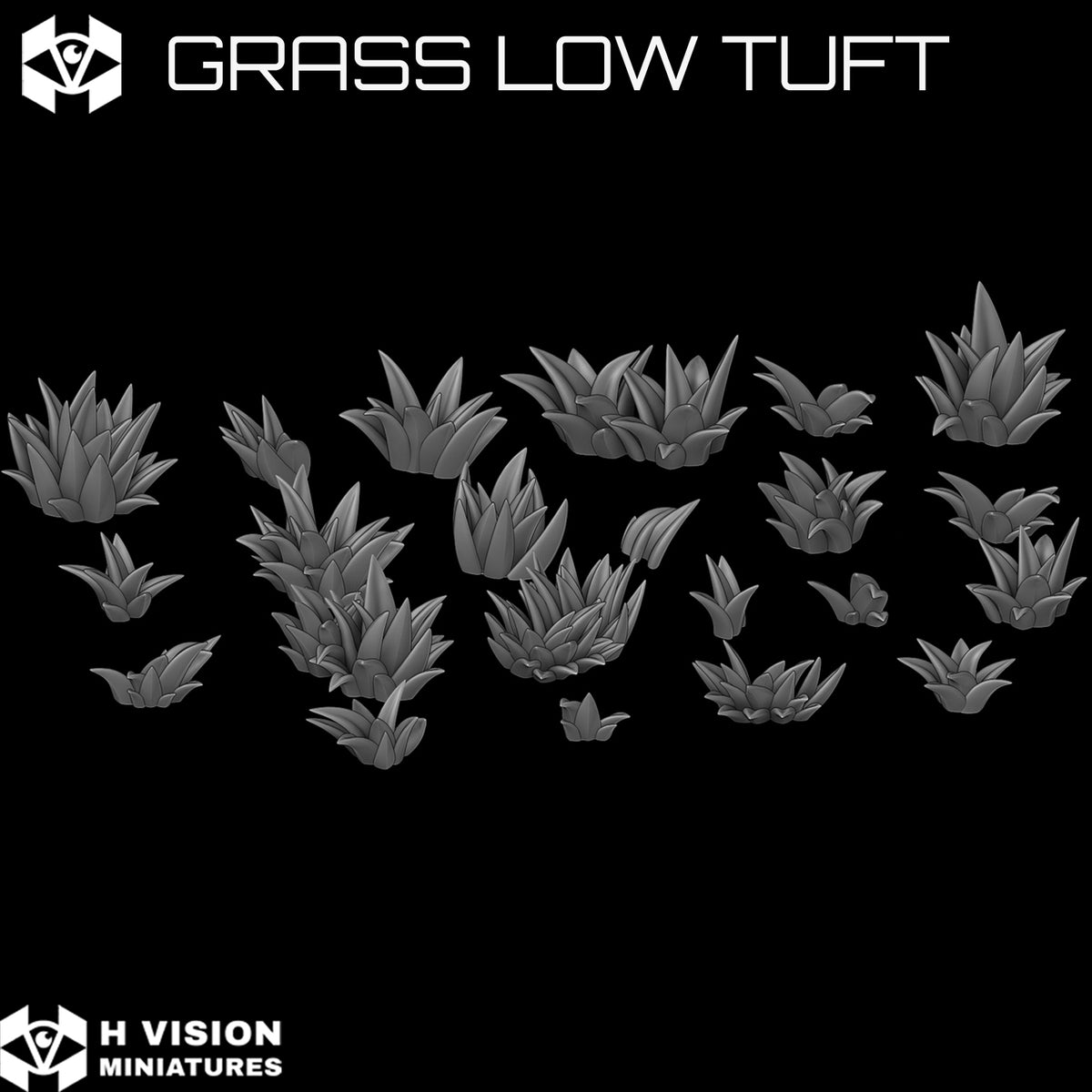 Official H Vision Miniatures Grass Low Tuft render 1