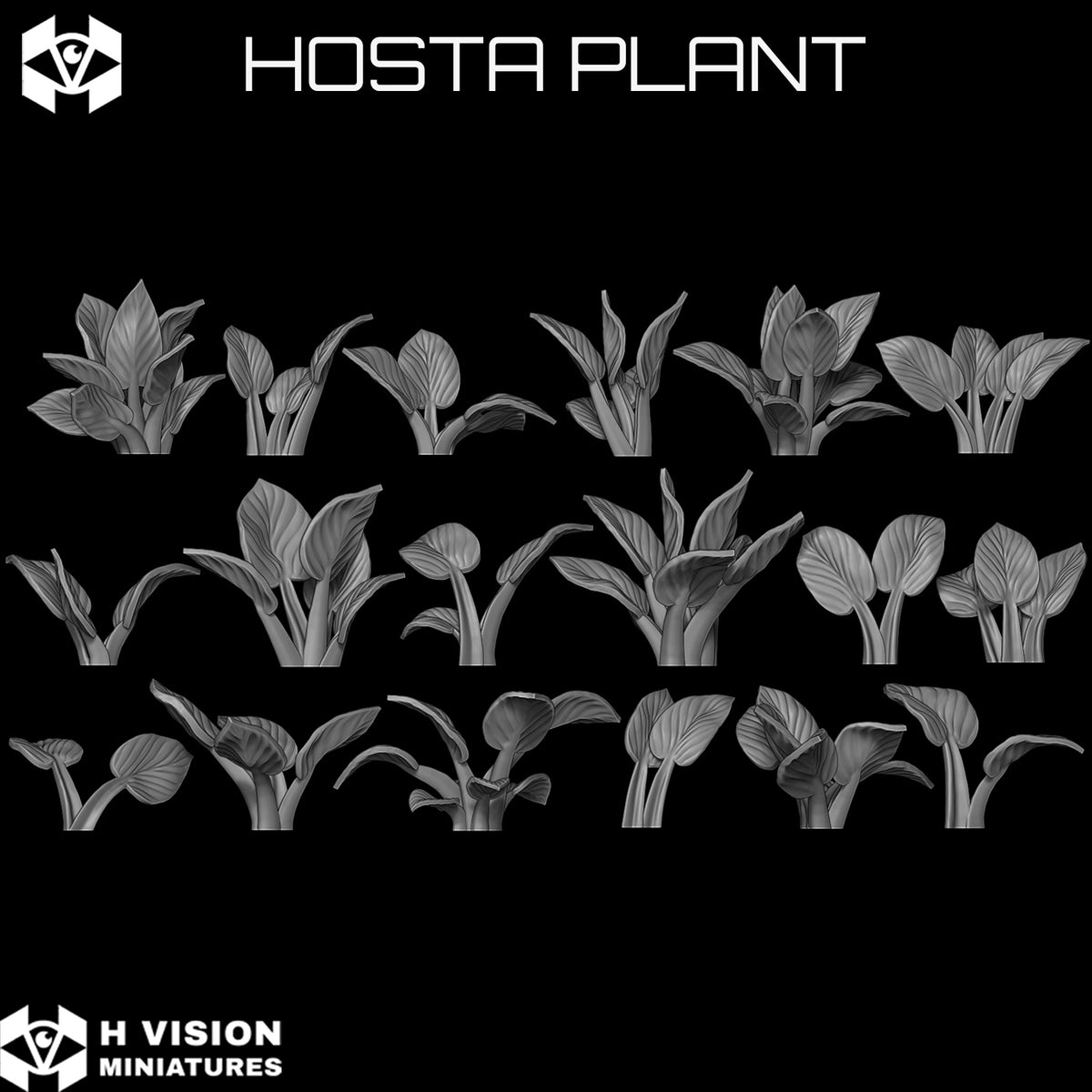 Official H Vision Miniatures Hosta Plant render 2