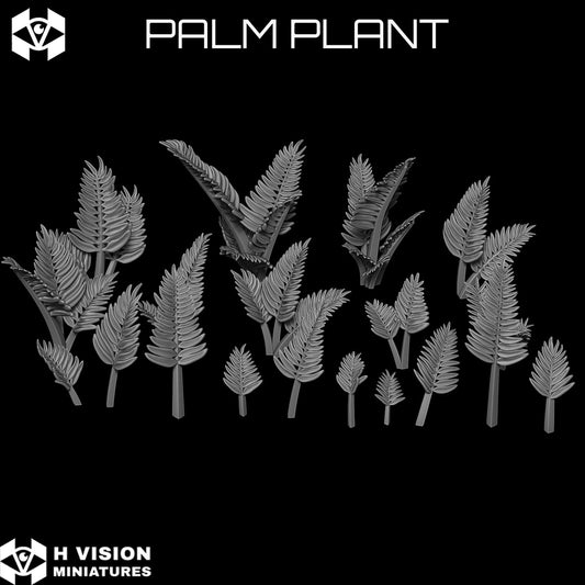 Official H Vision Miniatures render of Palm Plant, included in Jungle Plants themed pack