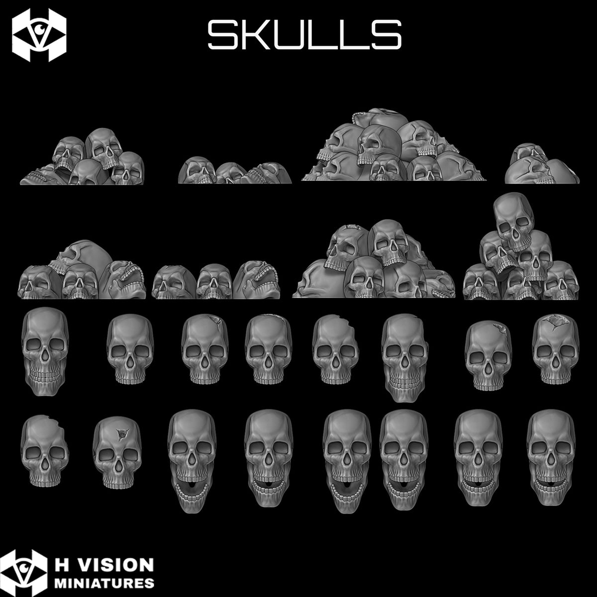 Official H Vision Miniatures Skulls render 3