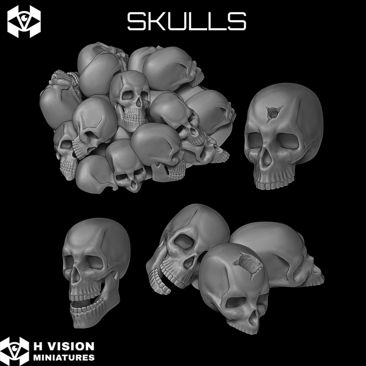 Official H Vision Miniatures Skulls render 4