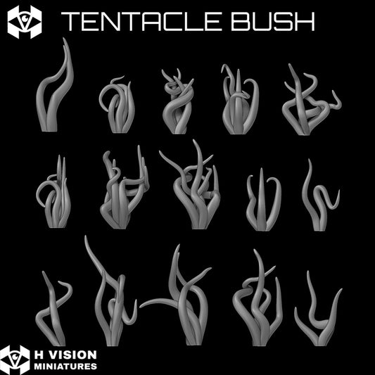 Official H Vision Miniatures render of Tentacle Bush, included in Alien Flora themed pack