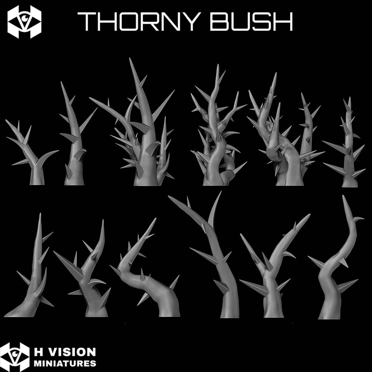 Official H Vision Miniatures Thorny Bush render 4