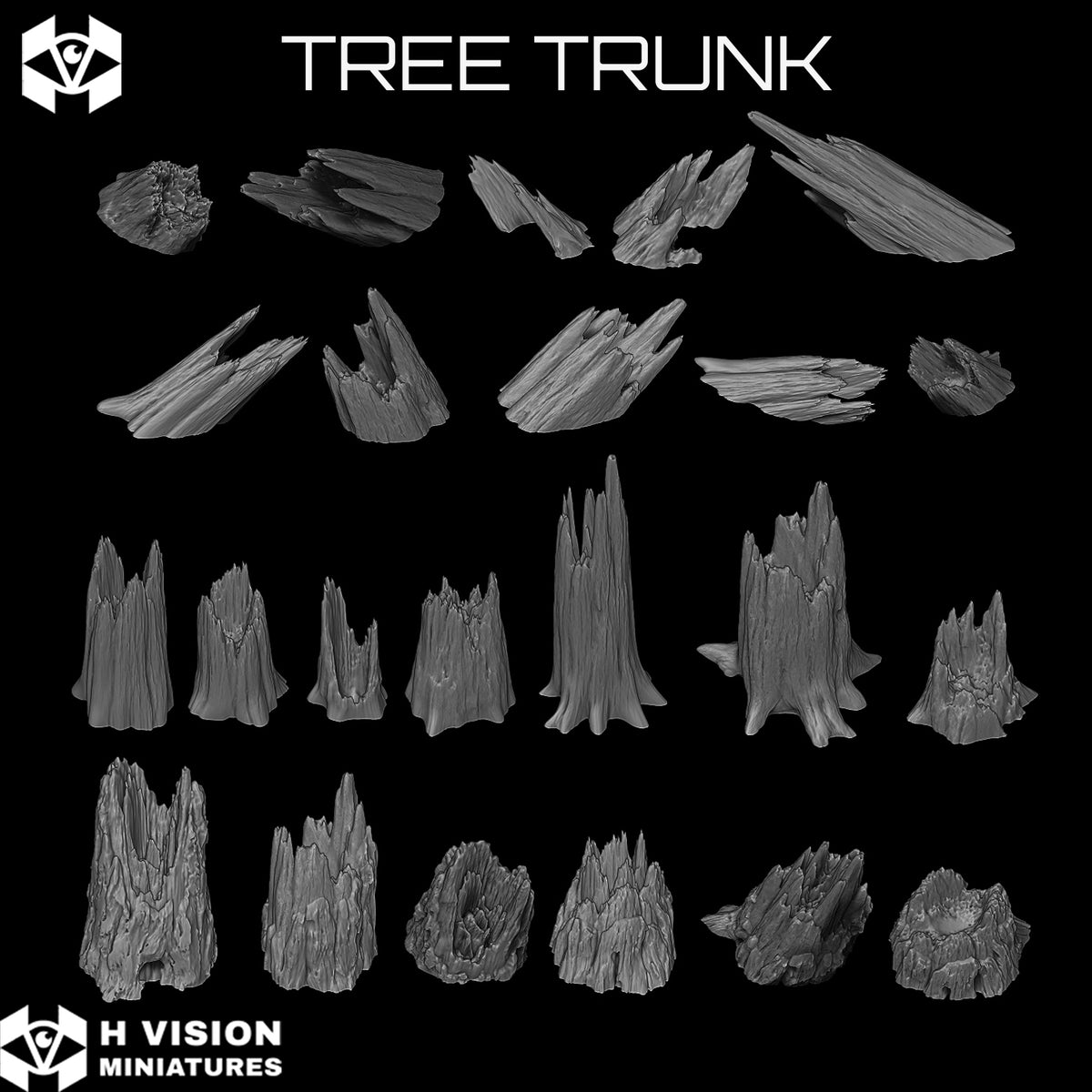 Official H Vision Miniatures Tree Trunk render 3