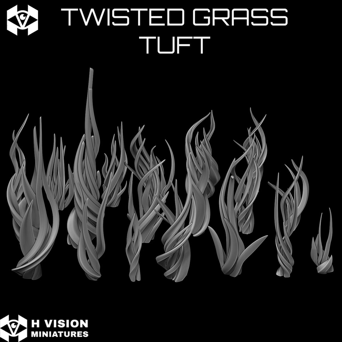 Official H Vision Miniatures Twisted Grass Tuft render 1