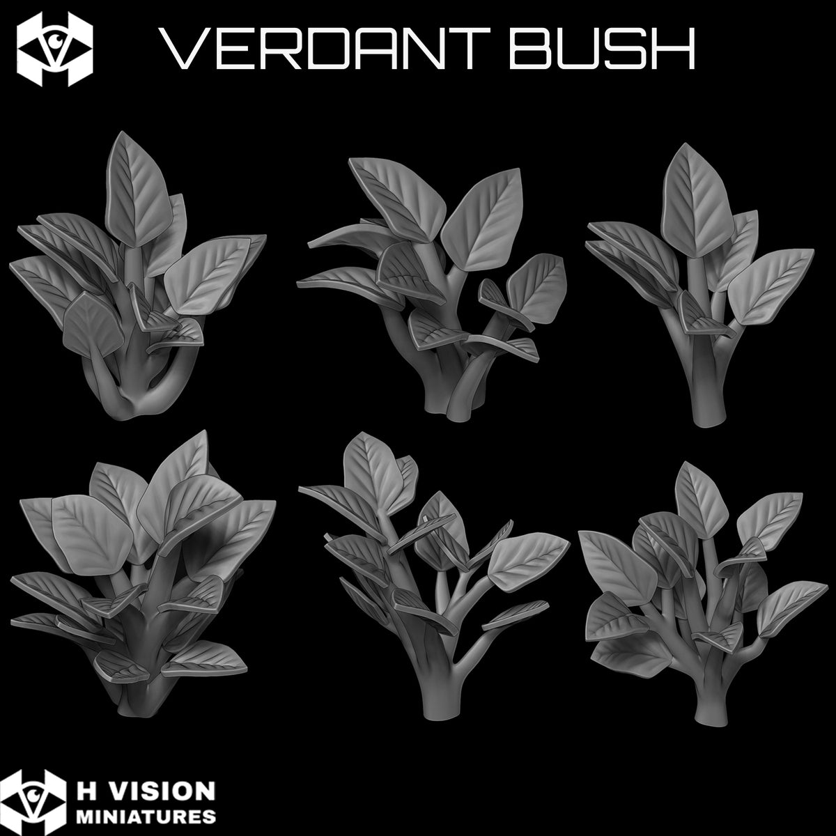 Official H Vision Miniatures Verdant Bush render 3