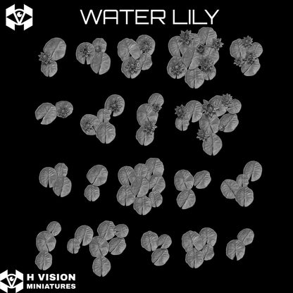 Official H Vision Miniatures render of Water Lily, included in Pond & Wetlands themed pack