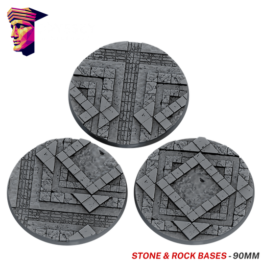 Stone & Rock Scenic Bases – 90mm x3