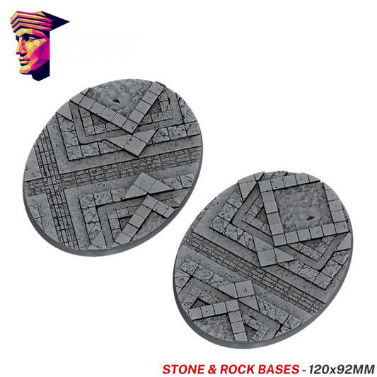 Stone & Rock Scenic Bases – 120x92mm Oval x2