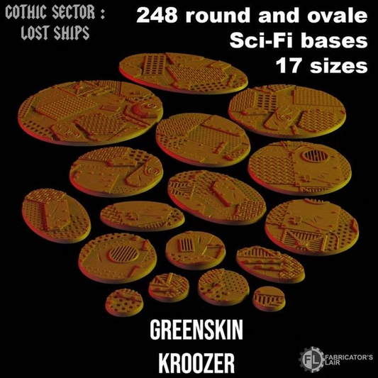 Greenskin Kroozer Scenic Bases – 100mm round