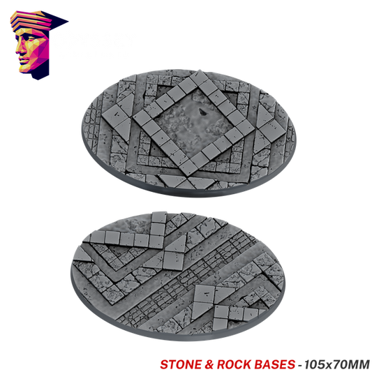 Stone & Rock Scenic Bases – 105x70mm Oval x2