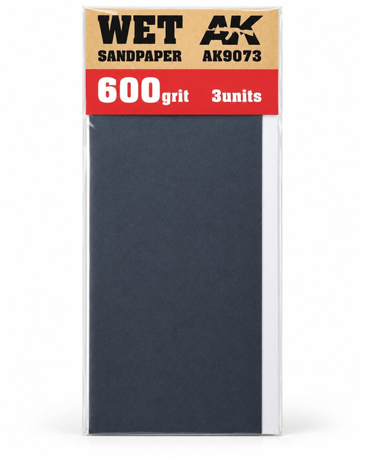 AK 600 Grit Sandpaper x3