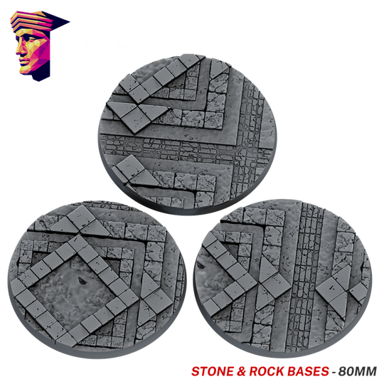 Stone & Rock Scenic Bases – 80mm x3