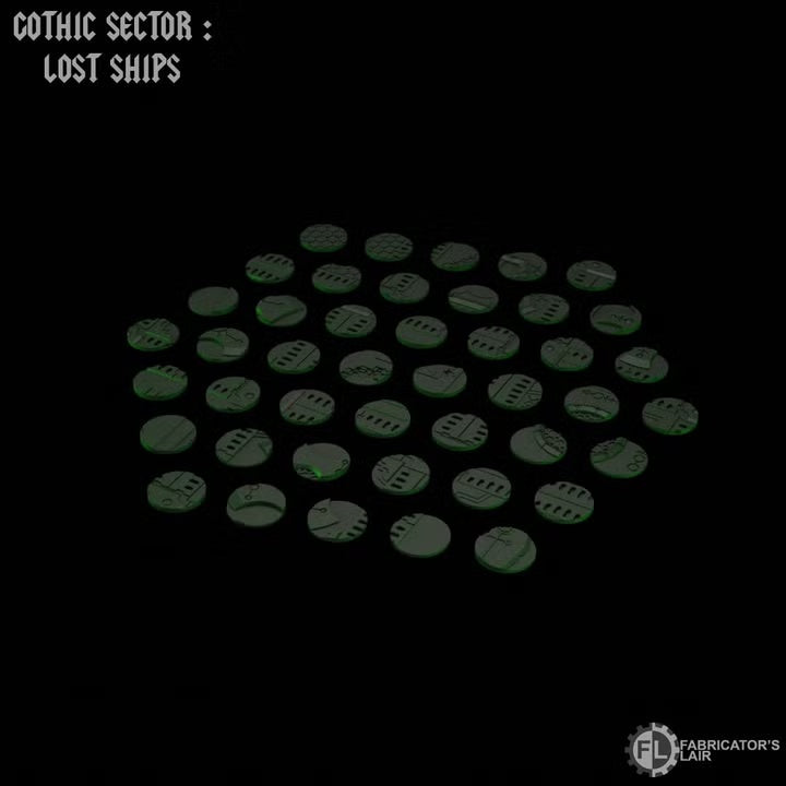 Tombship scenic bases 28.5mm round original creator render