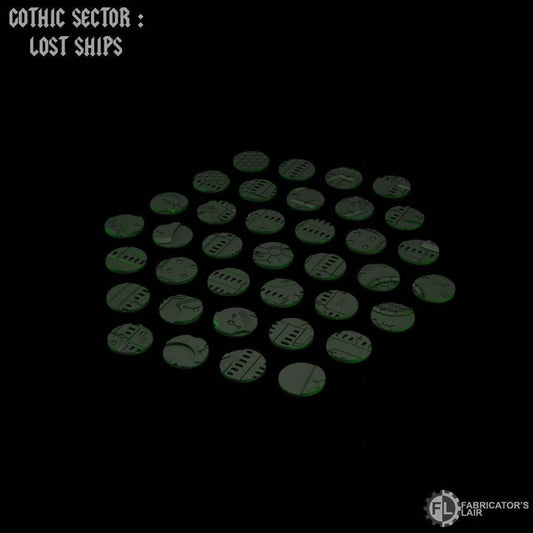 Tombship scenic bases 32mm round original creator render