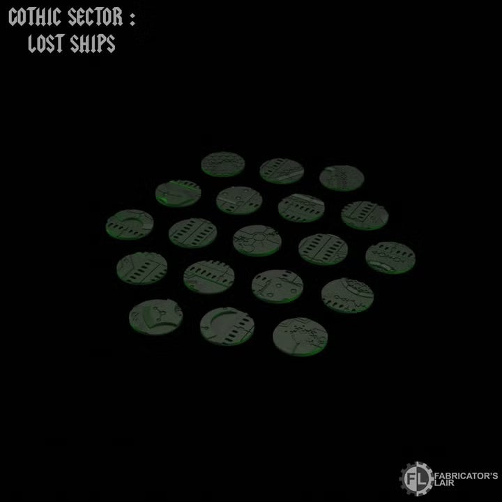 Tombship scenic bases 40mm round original creator render