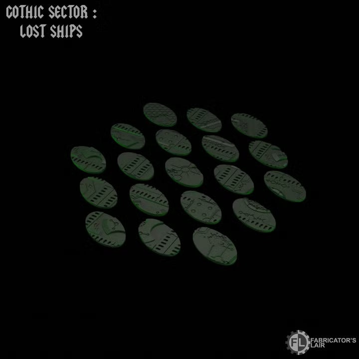 Tombship scenic bases 60×35mm oval original creator render